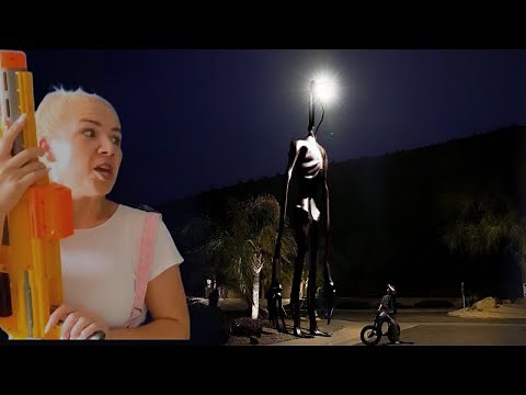 That's not a normal light pole! Light Head is Disguising Itself outside our house!!