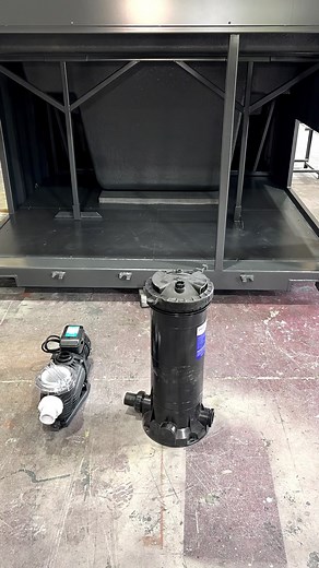 L Shape Container Pool Design and Filtration | All-In-One Solution