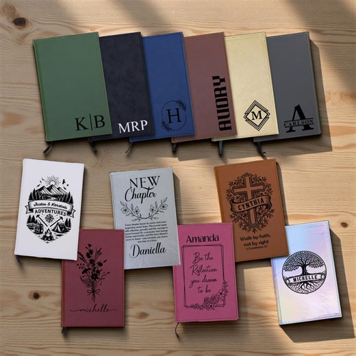 Custom Journal, Engraved Leather Journal, Personalized Notebook, Travel Journal, Refillable Journal Cover, Leather Gifts, Lined Journal - Etsy