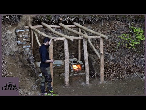 Building a bushcraft house all alone. Part 1
