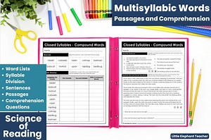 Get Ready for Reading Success: Download your FREE Multisyllabic Word Reading Comprehension Passages Now! Teachers like you said "This is a fantastic resource that teaches multisyllabic words. I love how the multisyllabic words are sorted and used throughout the intervention. My students were able to read the words, map the syllables, and read the words in sentences and passages. Thank you!" Kathy H. "This was exactly what I was looking for. I had been using guided reading, but after moving to a 