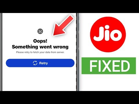 Oops! something went wrong please retry to fetch your data from server my jio app Today Problem