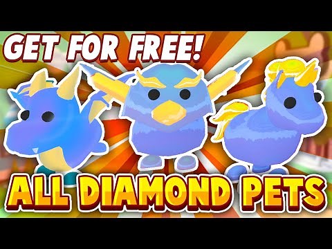 ALL DIAMOND PETS IN ADOPT ME! How To Get Free Diamond Pets From Diamond Egg! Adopt Me 2020 - Roblox