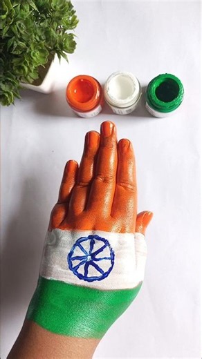 Indian Flag Painting On Hand / Tiranga Painting on Hand #painting #indiaflag #viral #shorts