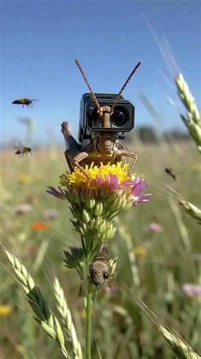 What's Inside a Grasshopper Colony? Micro Camera Reveals Everything