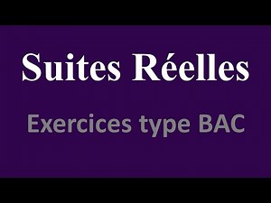 Les suites réelles - Exercices type BAC -