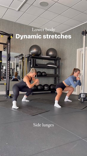 Zoë & Emily on Instagram: "Lower body - dynamic stretches / warm up This is your sign to stop skipping your warm ups before work outs!! Here are some great dynamic stretches you can do for 5-10 minutes before leg day. It’s so important to warm up your body properly to avoid injury & get the most out of your workouts! - we hope this helps 🤍 @gymshark - code ZOEMFIT to save 10% @hamiltonshonour"