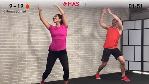 45 Min Standing Abs & Low Impact Cardio Workout - HASfit - Free Full Length Workout Videos and Fitness Programs