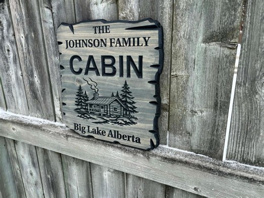 Custom Weatherproof Cabin Sign, Personalized Wooden Cabin Decor, Rustic Pine Outdoor Sign for Cottage, Lake House or Lodge - Etsy