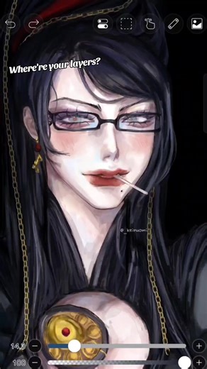 Mastering Layering in Digital Art with Bayonetta