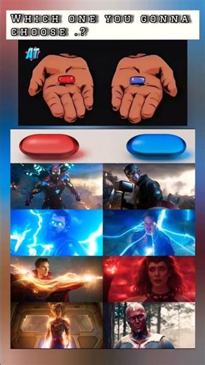 Which one Blue 🔵 or Red 🔴 | #marvel #avengers #memes #shorts #yt