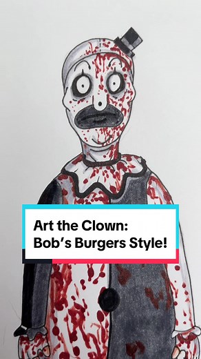 Drawing Art the Clown in Various Animation Styles | Part 4 Bob's Burgers