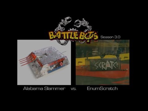 Battlebots Comedy Central Season 3 - EnumScratch Vs. Alabama Slammer