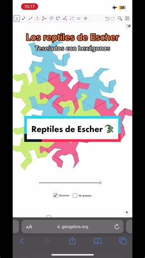 Reptiles de Escher: teselados con hexágonos | #GeoGebra #GeoGebraBogota #Maths #Math #Matematicas #Mathclass #matematica #mathematics #mathTok #TiktokMath #GeoGebraBogotá #GeoGebraClips #Matemáticas #Mathematica #LearnMath #LearningMath #Education