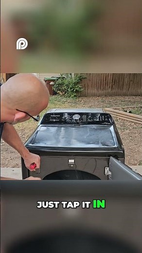 Open the lid of a Samsung dryer