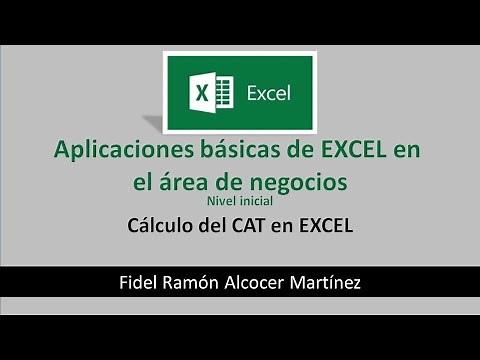 EXCEL cálculo del CAT (Costo Anual Total) ¿como se calcula el CAT con Excel?