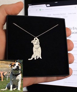 11K views · 49 reactions | Personalize your unique photo engraved silver necklace and wear a picture of your best friend every day. You can also engrave some words that you want to express behind the pendant.  Get yours at https://silvercut.net Use SILVER10 for 10% off when checking out! 螺 Made in the USA  | Silvercut | Facebook