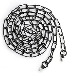 10 Feet Black Color Chandelier Chain, Heavy Duty Light Fixture Chain for Hanging Pendant Lamp Ceiling Light