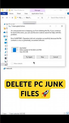 Delete PC Junk Files Instantly (Safe Windows Trick!)