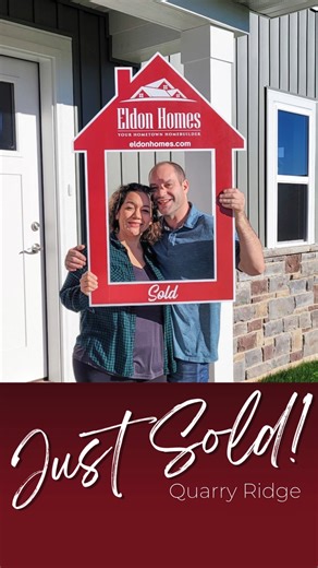 1K views · 13 reactions | Congratulations to Erik and Melinda on your beautiful new home! We’ve had the pleasure of working with Erik behind the camera, so seeing him in front of one of our homes this time feels extra special. Wishing you both countless happy memories in your new place!❤️ | Eldon Homes | Facebook