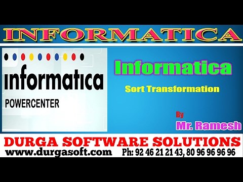 Informatica tutorial||onlinetraining||sort transformations by Ramesh