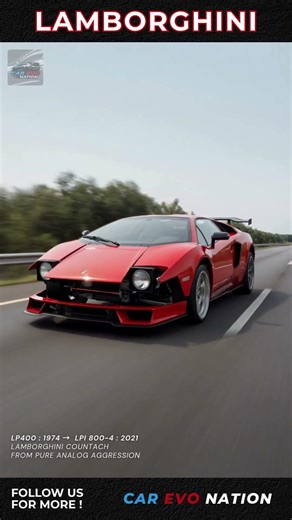Lamborghini Countach Evolution 🔥 1974 → 2021 | #car #automobile #shorts