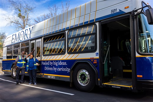 Emory’s new electric shuttles keep campus humming along | Emory University | Atlanta GA