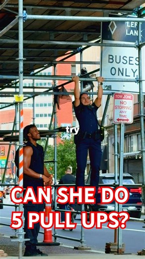 FITNESS TEST ON A POLICE OFFICER 👮🏼‍♀️😂🔥 #fitness #streetworkout #calisthenics #challenge #work