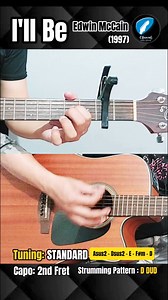 4.1K views · 37 reactions | I'll Be - Edwin McCain (1997) | Easy Guitar Tutorial Watch Full video tutorial on Youtube https://youtu.be/C0XDQWDPfMc #illbe #edwinmccain #guitar #guitarchords #guitarlesson #guitartutorial #easychords #easychordstutorial #guitarchordsforbeginner | Ohwel Guitar Tutorial | Facebook