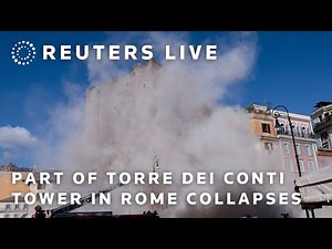 LIVE: Part of Torre dei Conti tower collapses in Rome