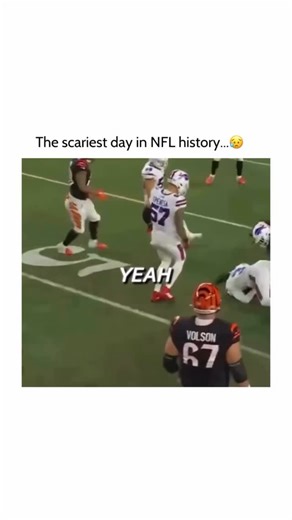 @echocreator2026 on Instagram: "This video captures the chilling and deeply emotional moments following the on-field collapse of Buffalo Bills safety Damar Hamlin during a game against the Cincinnati Bengals on January 2, 2023. The footage begins immediately after the tackle, showing players from both teams quickly recognizing the severity of the situation, gathering around him in distress, and signaling for help. The use of the heart monitor sound and the visual of the player falling to the gro