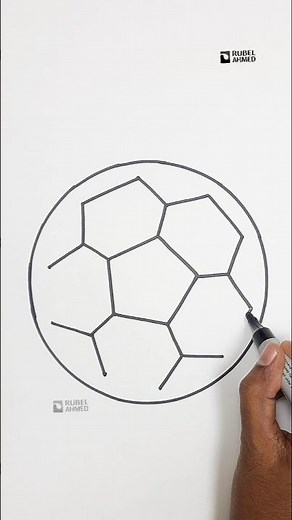 How to Draw a Football Super Easily | Perfect Football Drawing Tutorial for Everyone#FootballDrawing