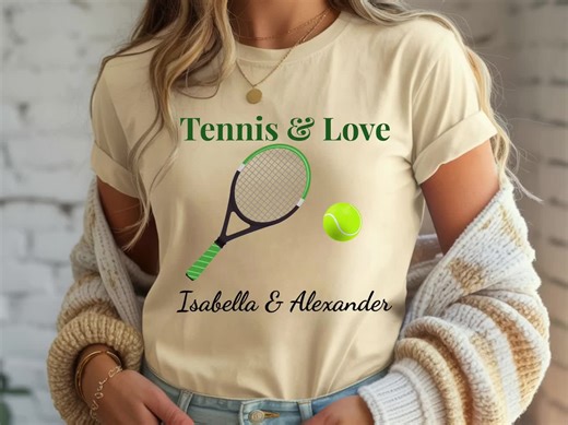 Personalized Tennis Shirts, Custom Tennis Gifts for Her, Retro Women's Sports Apparel - Etsy