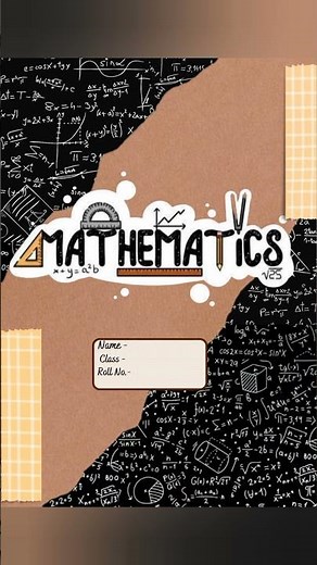 Mathematics Project cover page idea ✨ #canva #coverpage #design #maths #project #design #school