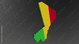 Mali map 3d. 3d map of Mali.