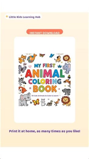 My First Animal Coloring Book | Free Printable PDF for Toddlers & Preschoolers