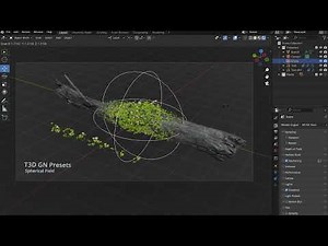 Plant Growth in Blender Geometry Nodes | T3D GN Presets