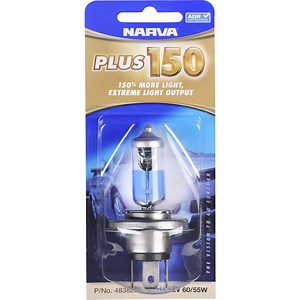 Narva H4 Headlight Bulb 12V P43T Plus150 Single - 48382BL