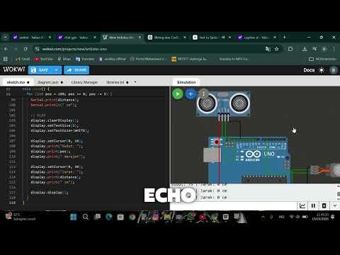 Tutorial cara membuat arduino mengukur jarak