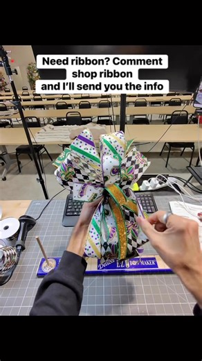 Let’s use our ez bow maker and create that Mardi Gras bow yall asked for! | DecoExchange
