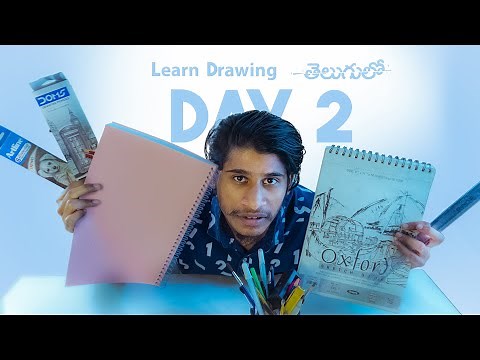 DAY-2 Learn Drawing For Beginners (Drawing Materials) in Telugu By Prudhvi Art World