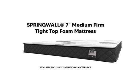 SPRINGWALL® 7" Medium Firm Tight Top Foam Mattress - Queen RV (Short Queen) Product Video
