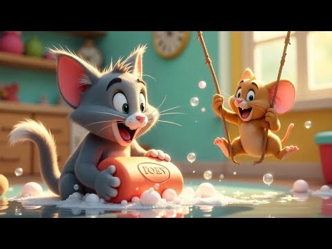 Tom with Soap, Jerry with Rope 🧼🐭🐱 | Funny Slipping Adventure for Kids! | 3D Cartoon