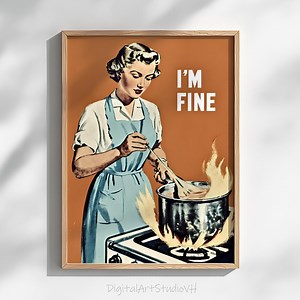 Retro Kitchen Art Print – Mid-century Housewife Humor (digital Download) - Etsy Canada