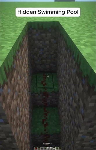 Hidden Swimming Pool Build HACKS In Minecraft