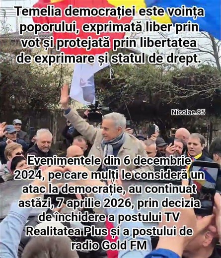 Temelia democrației este voința poporului, exprimată liber prin vot și protejată prin libertate