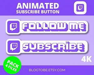 Twitch Animated Subscribe Button Animation for Twitch Video Blog, Twitch Subscribe Button, Animated Button for Twitch Channel - Etsy Canada