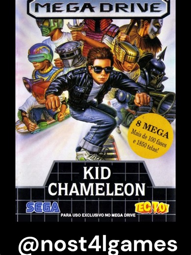 Kid Chameleon - Mega Drive - 1992 #sega #retrogames #megadrive #tectoy #kidchameleon Kid Chameleon é um jogo de Plataforma / Platform desenvolvido pela Sega Technical Institute, Nu Romantic Productions e publicado pela Sega, Sega of America em 1992 para Mega Drive. Game Design por Broderick Macaraeg e Graeme Bayless e Hoyt Ng e William G. Dunn, arte por Alan Ackerman e Brenda Ross e Craig Stitt e Paul Mica e Yasushi Yamaguchi e músicas compostas por Mark Miller. Nome Alternativo: カメレオンキッド (Japão