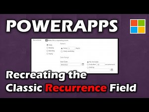 Recreating Recurring Events in Power Apps for SharePoint