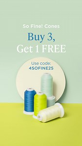 Smooth, lint-free, and available in 134 colors! Buy 3 cones of So Fine! and get 1 FREE! | Superior Threads | Facebook